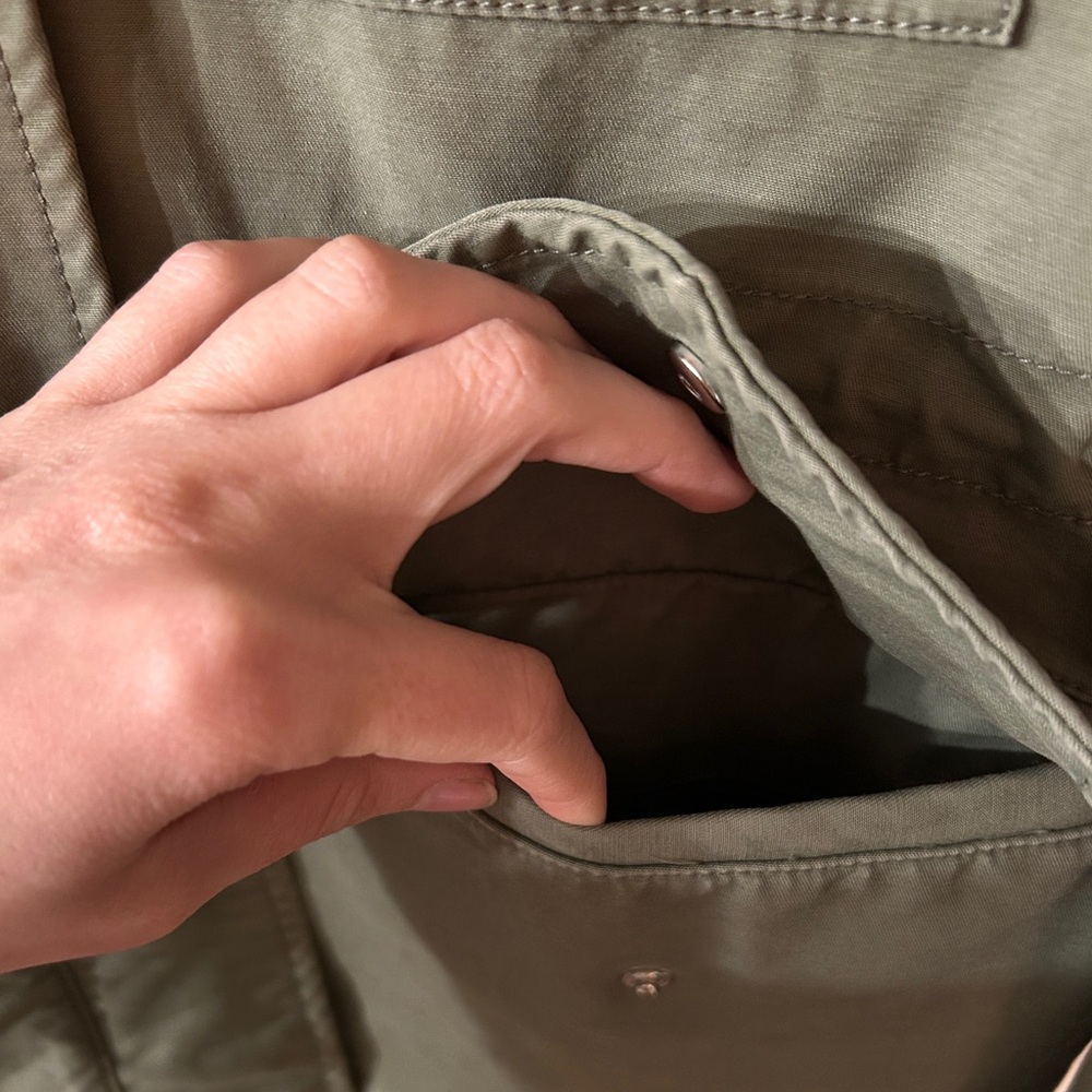 EVERLANE | army green utility chore coat | 100% cotton | XS - Picture 5 of 7